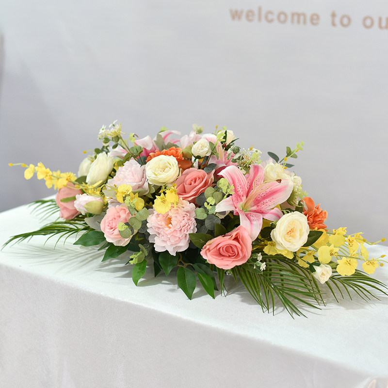 Conference Room Desktop Pendulum Flowers Swing Piece Meal Director Dining Table Flower Emulation Flower Birthday Banquet Sign to the Terra Terra Flower