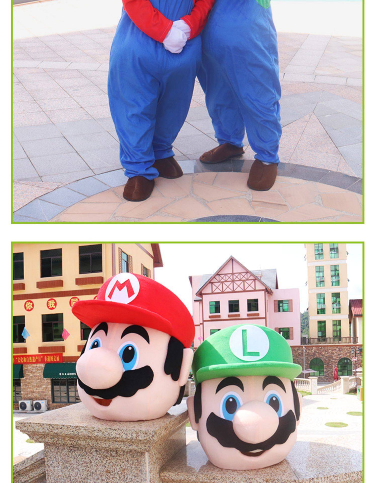 Tuta Cosplay Adulto Super Mario Luigi Per Carnevale E Feste A Tema - Foto 4