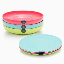  Japan imported dinner plate household dish plate plastic round microwave oven plate childrens breakfast healthy plate