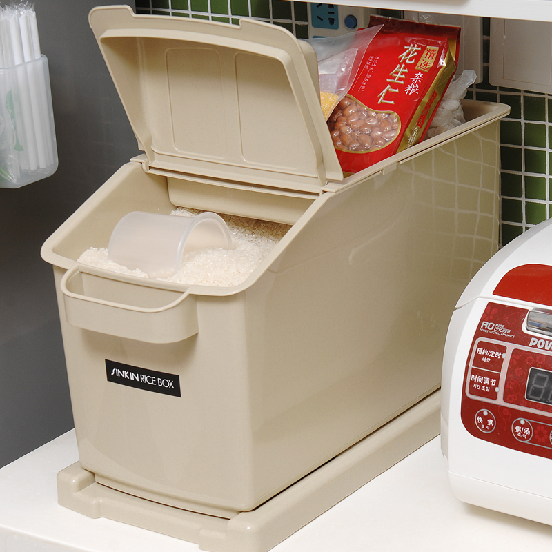 South Korea imported rice box moisture-proof insect-proof dust-proof Rice sealed rice bucket 50kg rice bucket household flour storage box