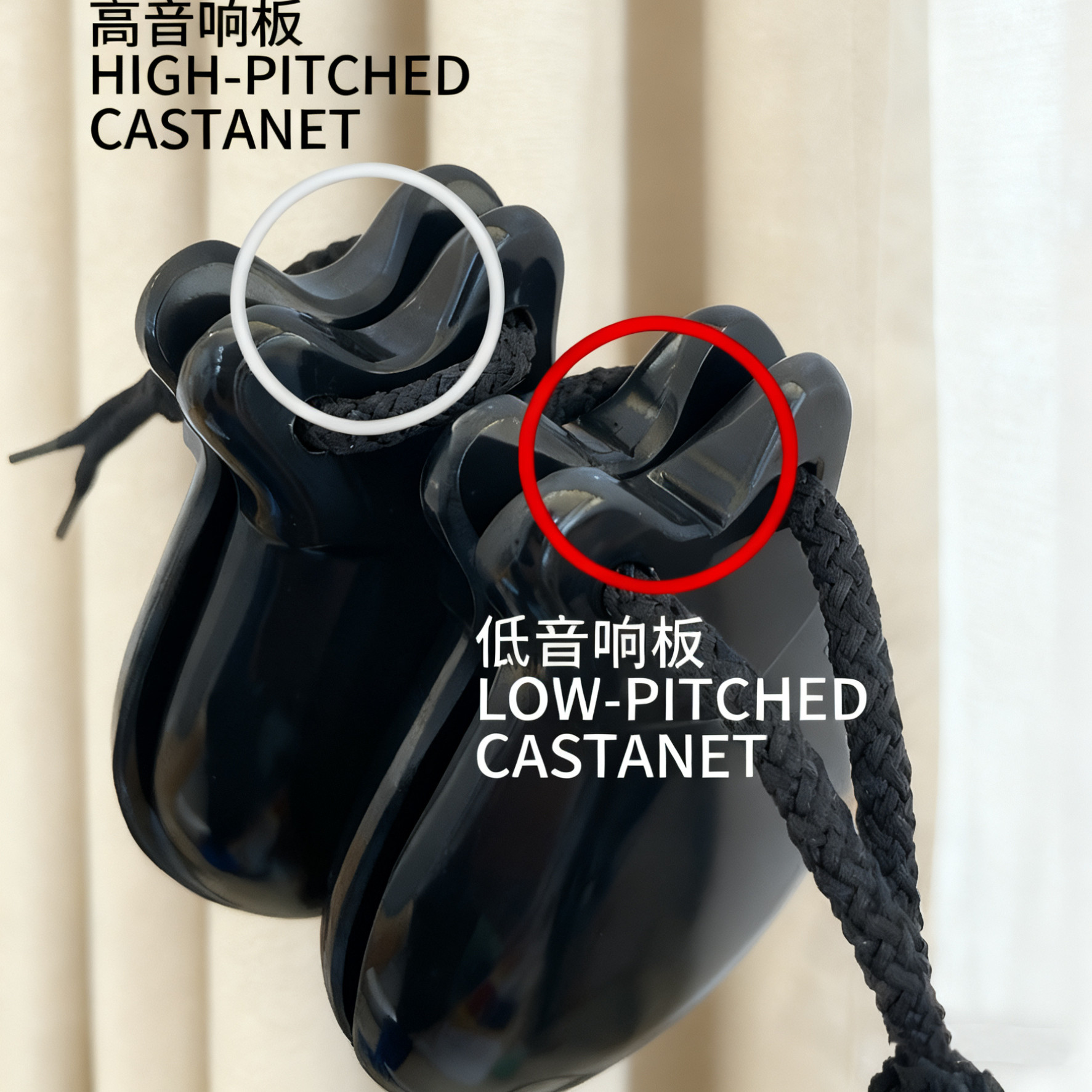 高低音のスペイン製プロ用カスタネット、交響曲伴奏用カスタネット、タップダンス用カスタネット、カルメン用カスタネット、心地よい感触