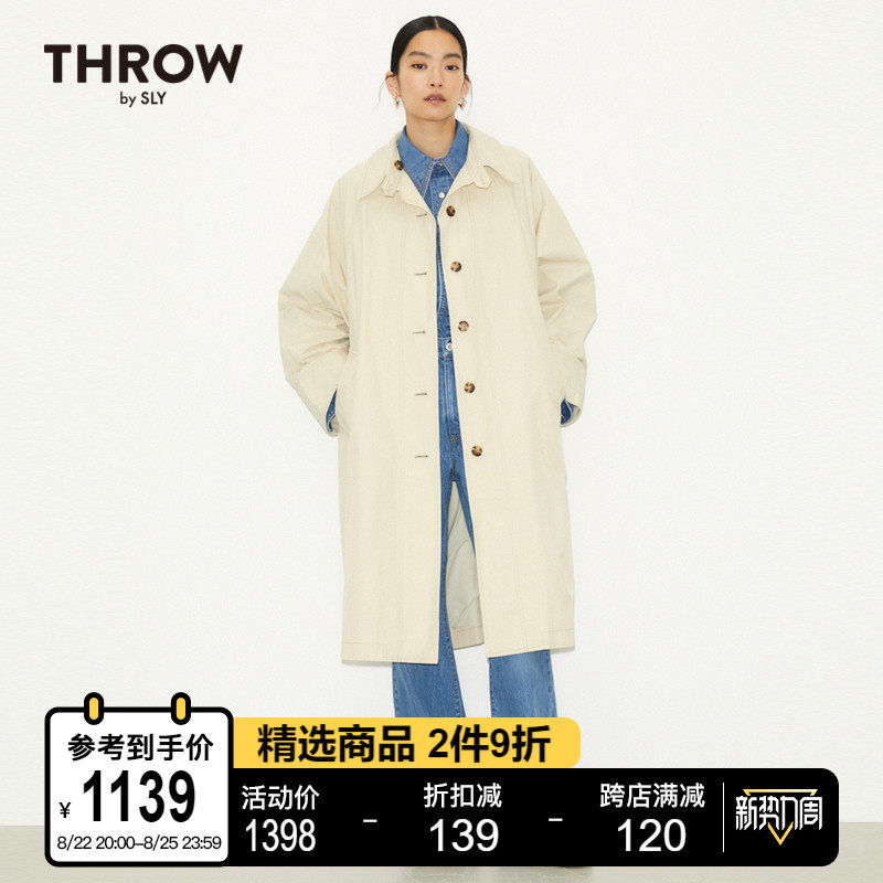 (THROW series) SLY2022 autumn new BF wind loose long windbreaker women 030FS030-0850