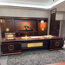 New Chinese style solid wood executive desk boss desk and chair combination office ebony wood CEO desk furniture customization