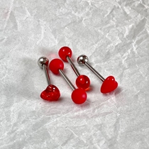 God goes to the world (heart arsonist) tongue nail titanium steel hot girl sexy sweet and cool wind tongue ring tongue nail perforation