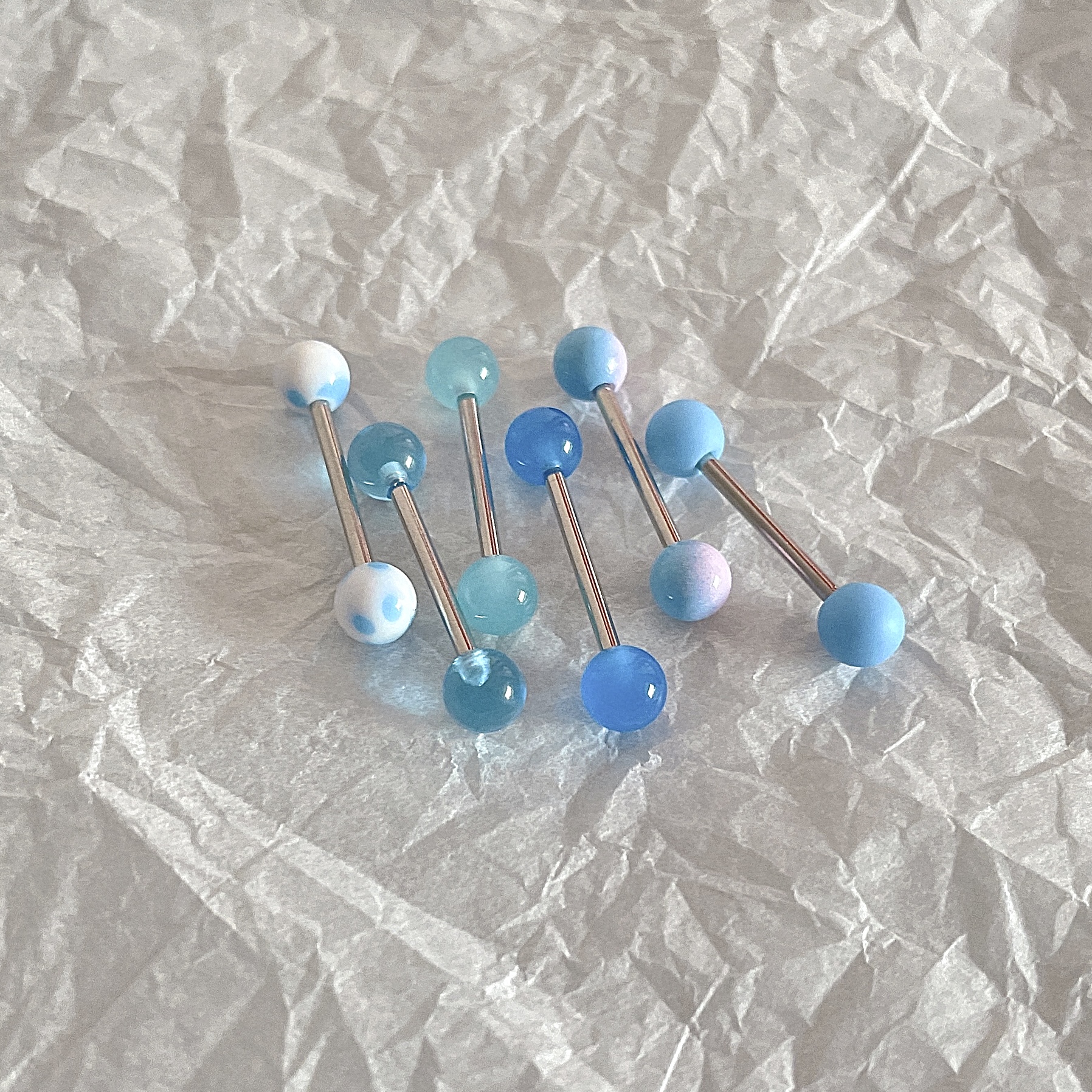 The gods go to the world (gentle female master) tongue nail hot girl niche tongue ring tongue nail medical steel perforated jewelry