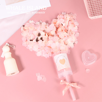 Wedding hand-held small salute colored paper wedding small silent manual flower tube heart-shaped petal small fireworks push push music girl