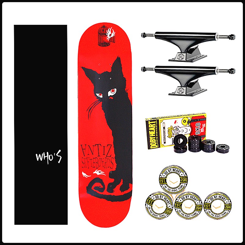 ANTIZ French imported skateboarding professional novice adult double-wheel assembly skateboard extreme youth Cheng Xiao same model