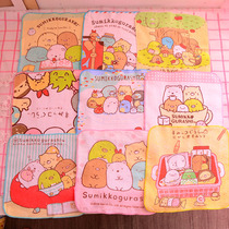 Corner creature cartoon small towel Childrens square towel Small handkerchief small square towel