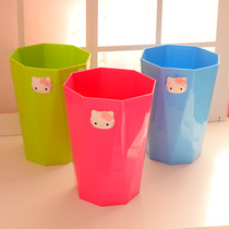 Jelly Color Plastic Bin Containing Barrel Fashion Home Sanitary Barrel Debris Barrel Trash
