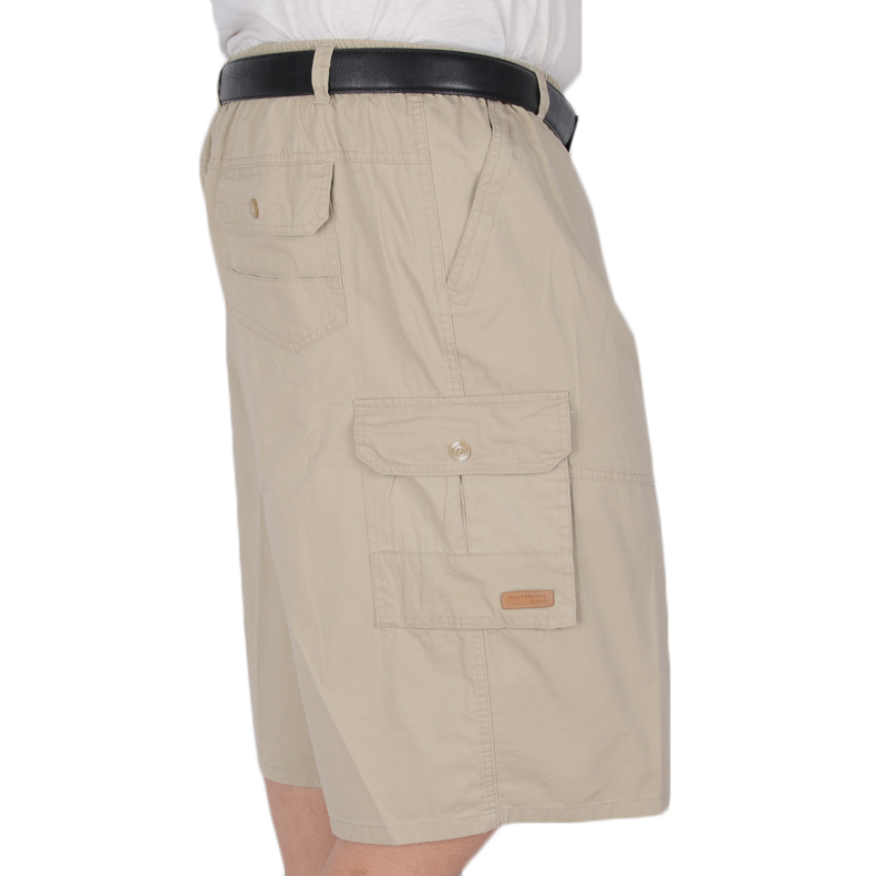 Quần cotton cho nam 7-quần Quần có kích thước lớn Quần béo thắt túi có khóa kéo Quần cotton quần âu nam