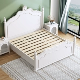 Американская ретро сплошная деревянная кровать современная минималистская главная спальня белая французская легкая роскошная корейская двойная принцесса кровать 2022 Новая