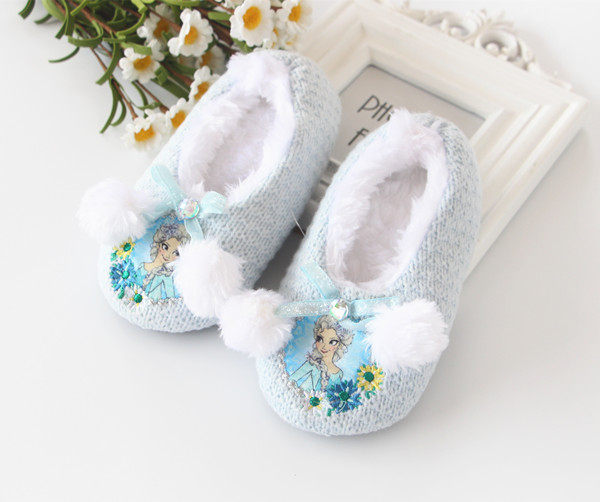 Pantoufles enfants en suède pour hiver - semelle autre - Ref 1007363 Image 13