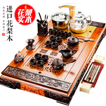 High-end African Black Honolu solid wood simple Fuli Tea Disk Kunfu Tea Set Full Automatic Glass Kettle