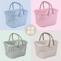 Supermarket convenience store shopping basket portable basket Large ktv frame household storage basket Plastic vegetable basket