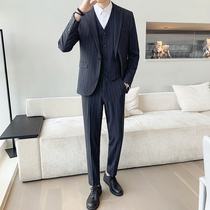 Light and mature style handsome suit mens suit Korean youth trend suit business dress Joker casual jacket