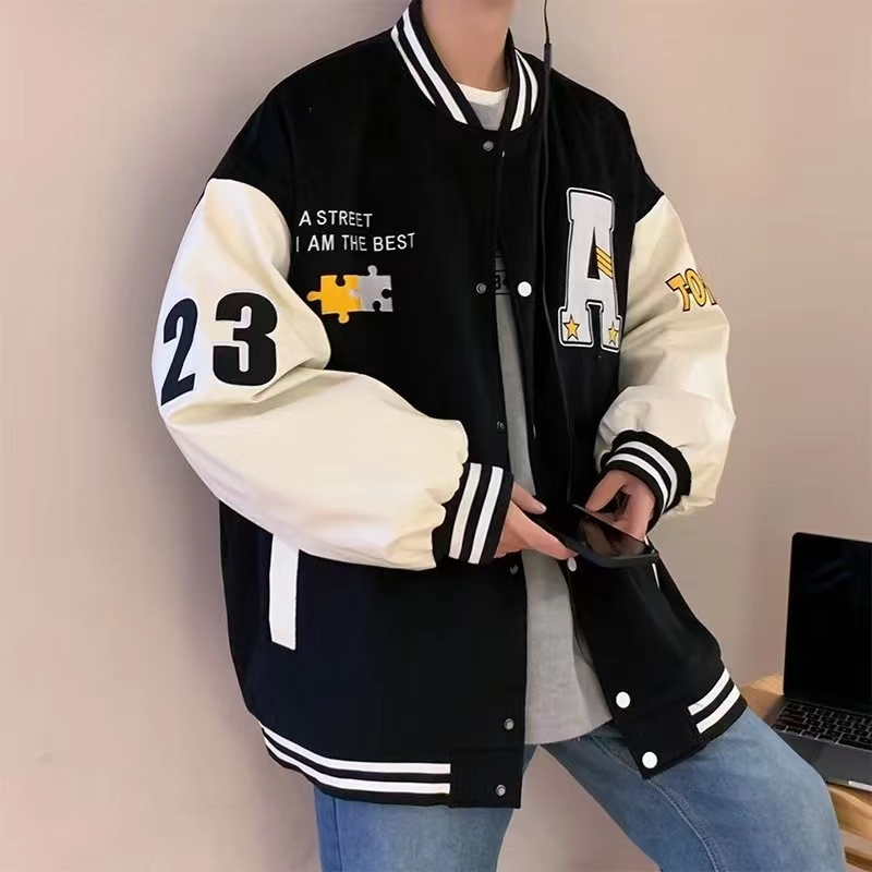 American Baseball Jacket for Men 2026 Spring and Summer New Pilot Jacket Men's College Style Couple Fleece-Lined Jacket Student American Baseball Jacket for Men 2026 Spring and Summer New Pilot Jacket Men's College Style Couple Fleece-Lined Jacket Student
