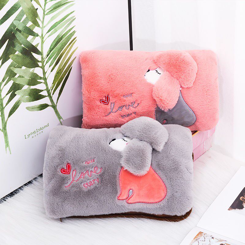 Rechargeable Hot Water Bag Warm Baby Explosion Protection Electric Heating Bag Warm Hands Treasure Cartoon Cute Warm Palace Water Injection Plush Shake Soundtrack Cog