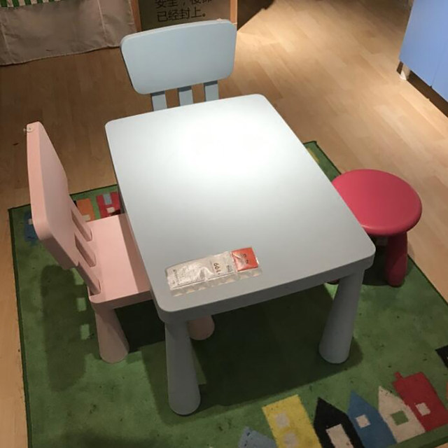 plastic study table and chair set