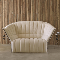 Nordic luxury designer armrests fabric sofa comfortable muscle shape leisure sofa chair model house sales office