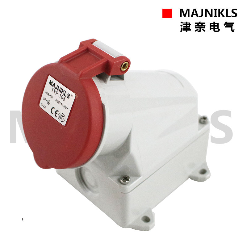Factory direct supply MAJNIKLS industrial socket TYP: 105 aviation socket 4 holes waterproof surface mount socket 16A