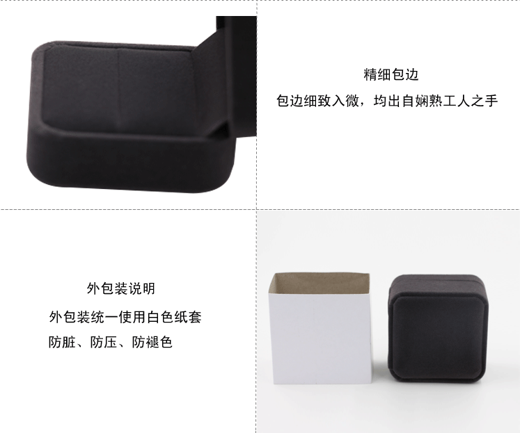 Tối màu xám nhung vải trang sức hộp cao cấp hộp nhẫn vài vòng hộp vòng cổ hộp vòng đeo tay vòng tay hộp - Vòng đeo tay Cuff lac tay dep