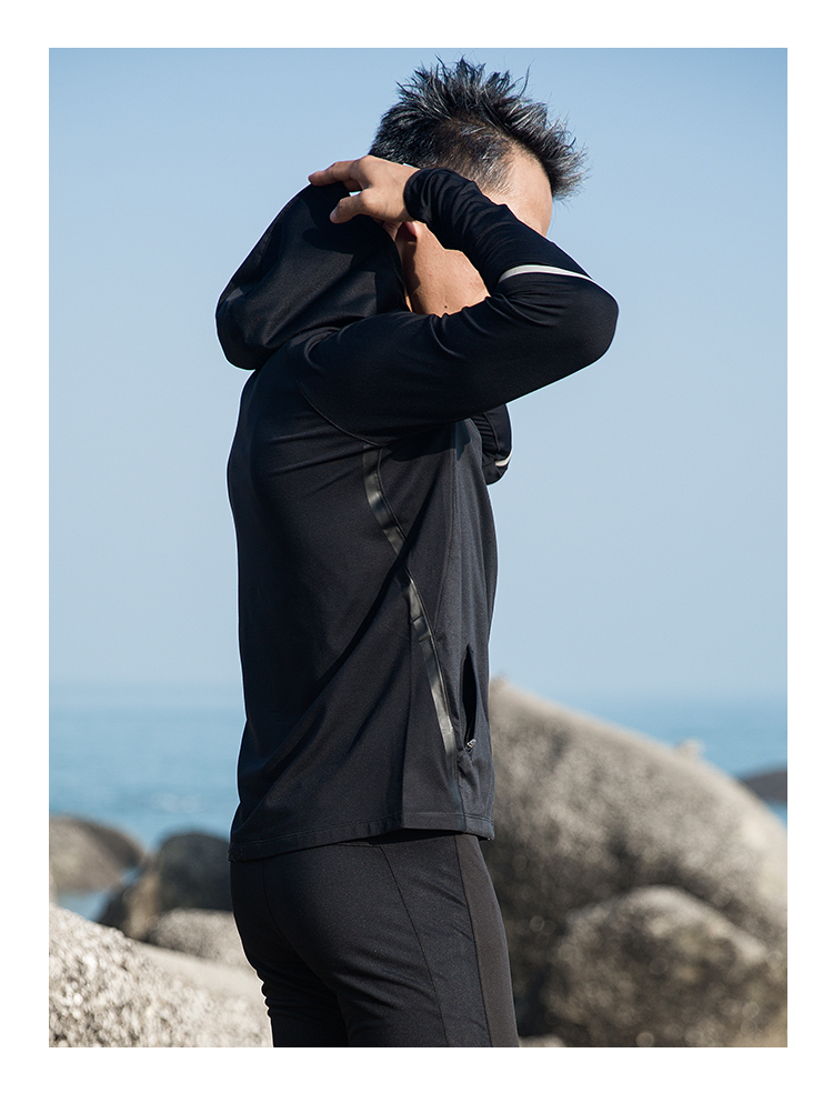 Runningshow trùm đầu chạy áo gió nam cộng với nhung mùa thu và mùa đông áo khoác ngoài trời ấm áp mới - Áo gió thể thao áo gió nữ uniqlo