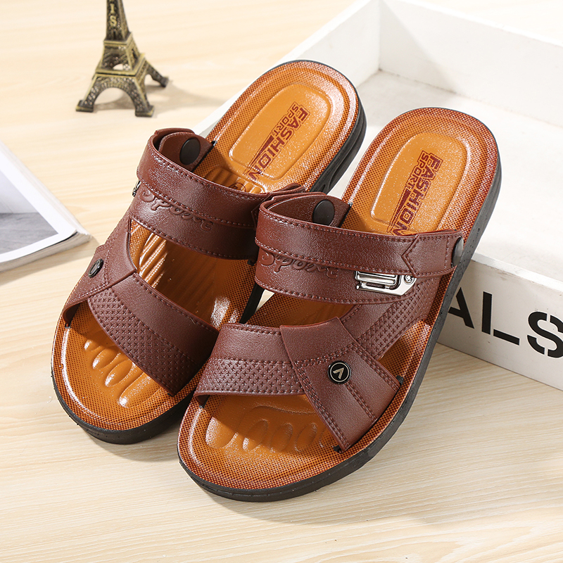 2022 summer new adult Vietnamese men's sandals casual outdoor breathable non-slip wear-resistant beach driving slippers