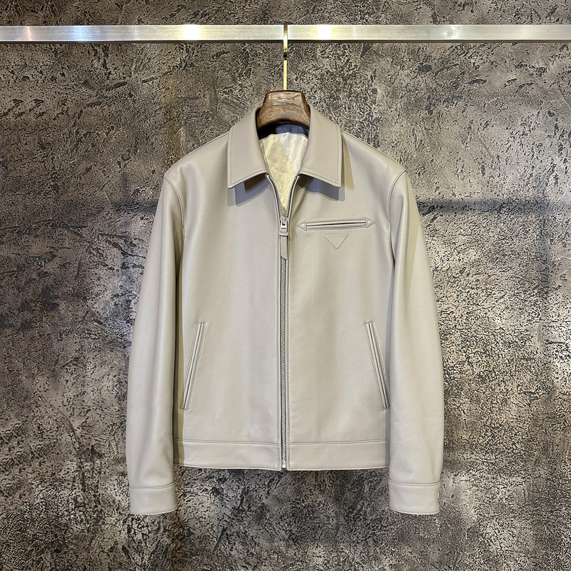 Cxxvi 2026 Spring New Style Lapel Genuine Sheepskin Leather Jacket for Men Casual Leather Jacket
