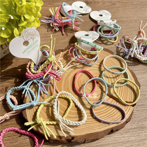 Cute colored small diamond decoration cartoon Knitting Girl Hairband children color pony tail rubber band jewelry gift