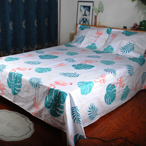 Foreign trade cotton old coarse cloth sheets three-piece pillowcase double encryption cotton linen non-slip summer mat 230*250