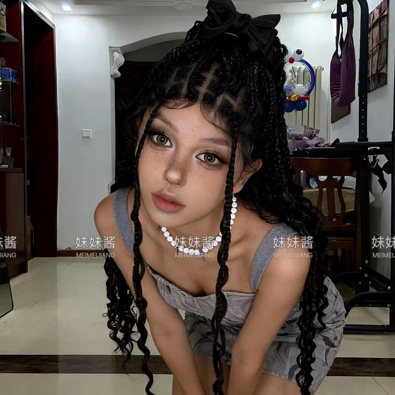 Sister Sauce】Handmade African Dreadlocks Full Head Wig High-Temperature Fiber Dreadlocks Wig Reggae European and American Hip-Hop Dreadlocks