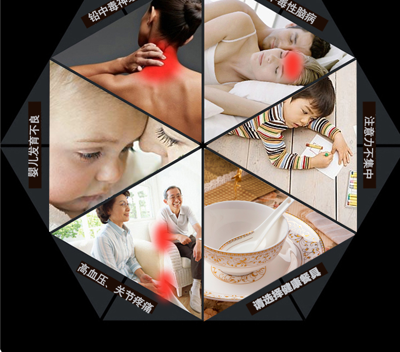 Dishes suit domestic high - grade tableware jingdezhen bowls of ipads plate ceramic bowl set Nordic bowl chopsticks, plate plate combination