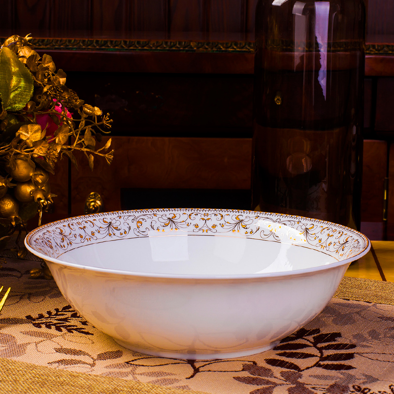 Soup bowl 9 inches domestic large Soup bowl big bowls of household ceramics tableware large ceramic bowl noodles bowl mercifully rainbow such use