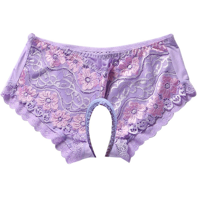 Plus size couple underwear mid-waist pure desire sexy lace underwear open crotch free midnight sex temptation panties