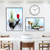 Dining room decorative painting Dining room wall decoration Modern minimalist style hanging painting Kitchen creative mural oil painting art painting