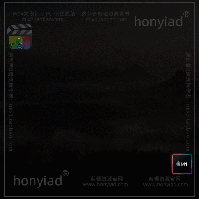 FCPX10.4中式婚礼古风字幕快剪模板高端文字排版纪实标题插件支持M系列与int芯片插图8