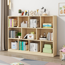 All solid wood childrens bookshelf floor-to-ceiling student bookcase rack living room locker home storage rack pine custom