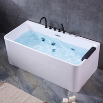 Acrylic bathtub integrated surf massage for home insulation 1 1-1 8 m net red folk sleeping slim side tub