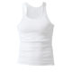 ເສື້ອຍືດກະດ້າງກະດ້າງຂອງອາເມລິກາທີ່ມີນ້ໍາຫນັກຫນາແຫນ້ນສໍາລັບຜູ້ຊາຍສີຂາວຄໍຮອບຂະຫນາດໃຫຍ່ ກິລາ elastic ແຫນ້ນແຫນ້ນ ອອກກໍາລັງກາຍ breathable sweat-absorbent vest