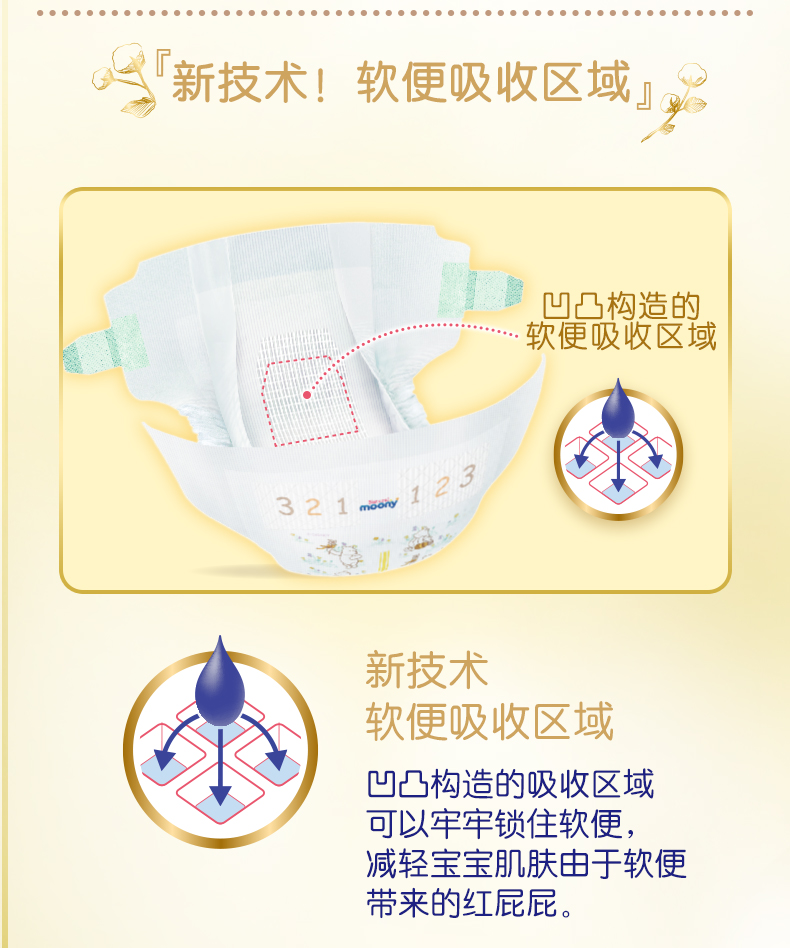 Nhật Bản Unicorn moony Royal series nhập khẩu tã trẻ em thoáng khí tã tã NB90 + S82 - Tã / quần Lala / tã giấy bỉm quần huggies