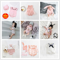 (Qingkura) Nochu Baby Triangle Harvest 2020 Spring Summer newborns Climbing Clothes Men and Women Baby Triangle Khaclothes