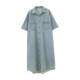 Thin Tencel~Maternity Dress 2024 Summer Fashion Casual Loose Soft Denim Skirt Nursing Shirt Skirt