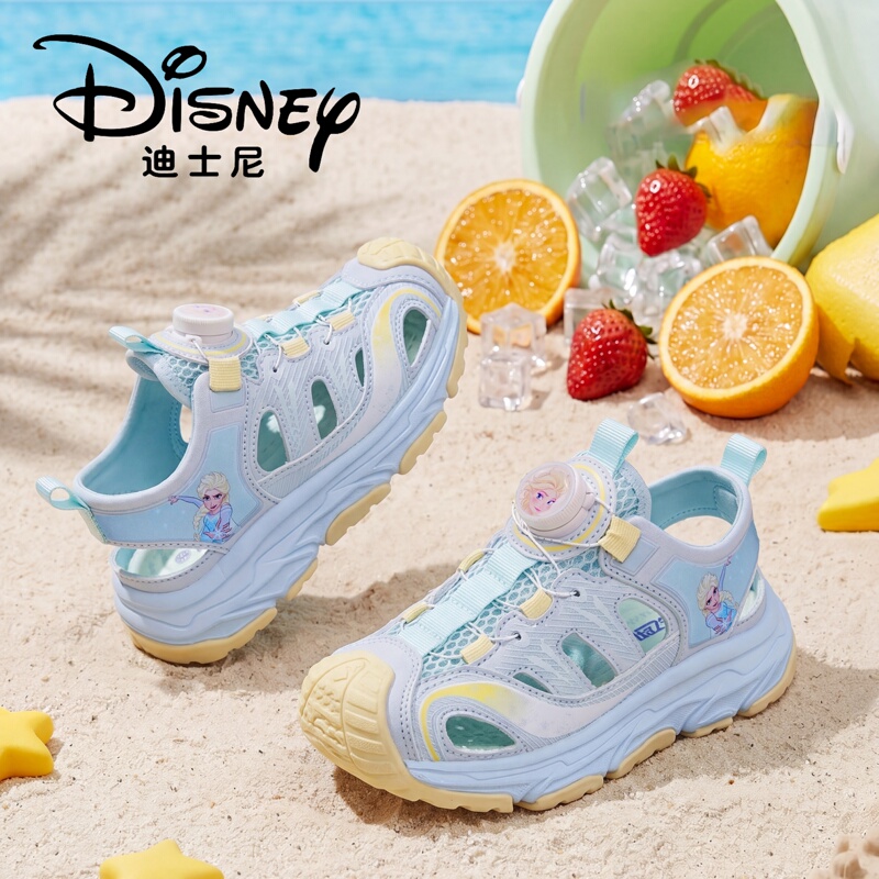 Disney Girls' Sandals 2026 Summer New Style Closed-Toe Hollow Soft-Soled Children's Water Sports Beach Shoes Trendy Disney Girls' Sandals 2026 Summer New Style Closed-Toe Hollow Soft-Soled Children's Water Sports Beach Shoes Trendy
