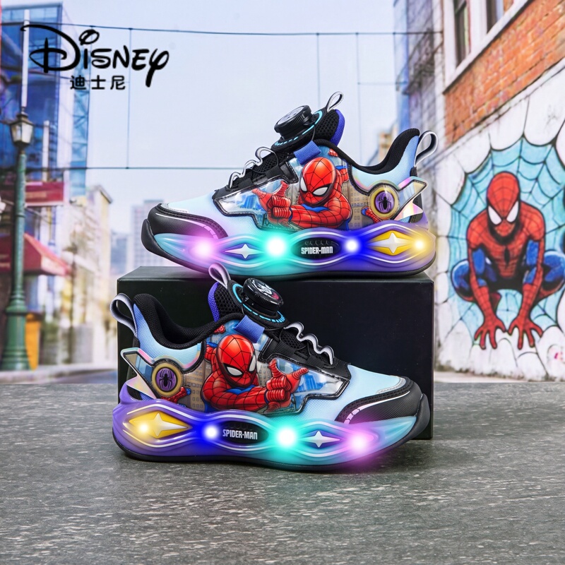 Disney Spider-Man Children's Light-Up Shoes, New Autumn Waterproof Leather Surface, Versatile Boys' Sports Shoes Disney Spider-Man Children's Light-Up Shoes, New Autumn Waterproof Leather Surface, Versatile Boys' Sports Shoes