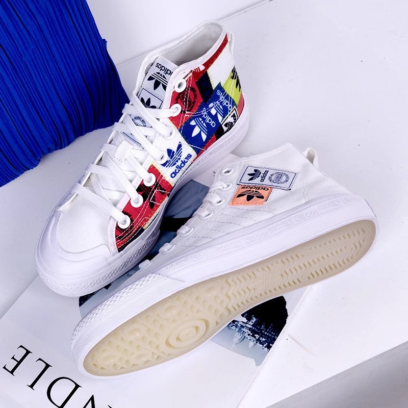 Adidas Adidas Trefoil Men's and Women's Casual Sports High-Top Canvas Sneakers Fx4028 Fy5188
