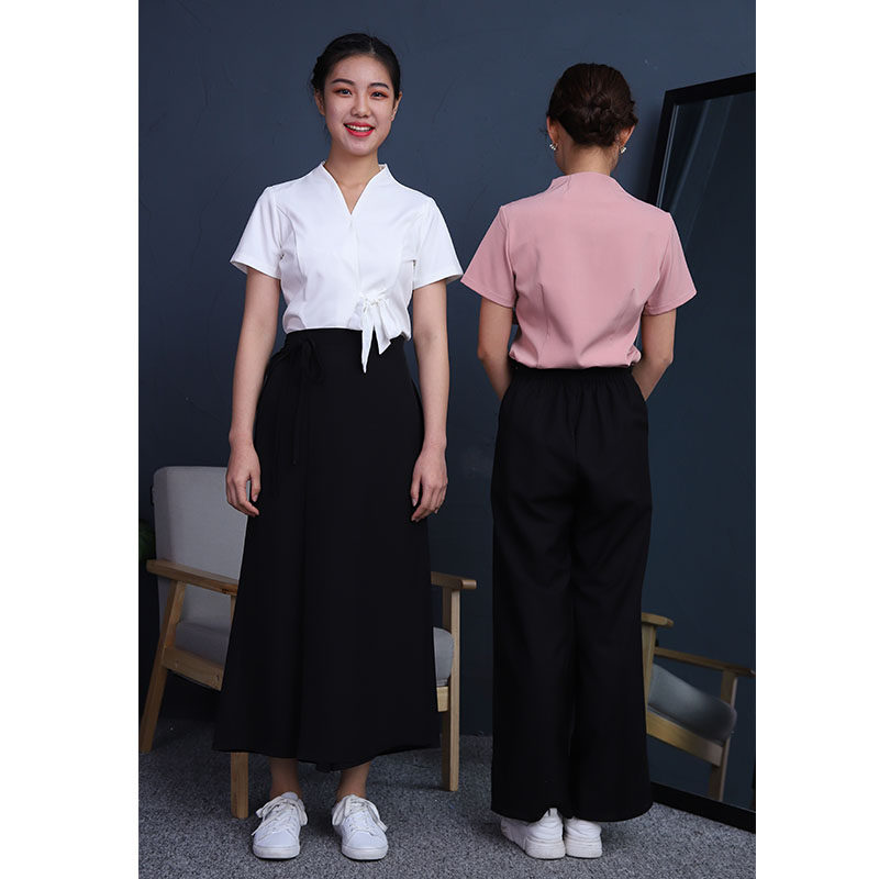 美容院工作服美容师女套装气质夏季皮肤管理短袖足浴技师按摩
