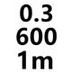 Абрикосовый, 0.3×600мм, 1м