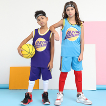2019 New childrens basketball suit suit men and women brothers and sisters kindergarten sports competition training uniform team customization