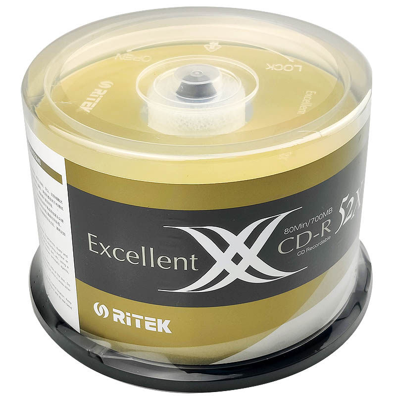 Rhenus Rex Series Golden Dragon 52 Speed Cd-R Blank CD 700MB Burn Disc 50 Pieces Barrel Mounted Disc