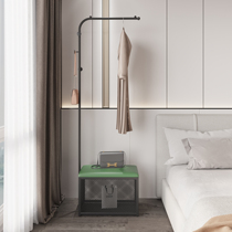 Multifunctional clothes hanger floor indoor sunning clothes rack rental clothes hat rack Home containing hanging clothes hanger change of shoes stool